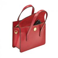 Kožená červená crossbody kabelka do ruky v minimalistickém designu Gregorio