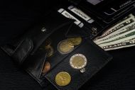 Ronaldo Kožená černá pánská peněženka v krabičce