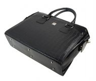 PUNCE LC-01 černá matná/lakovaná dámská kabelka pro notebook do 15.6 palce