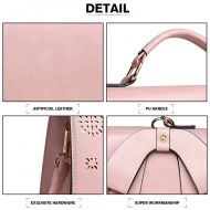 Růžová elegantní dámská kabelka s perforovaným vzorem Miss Lulu