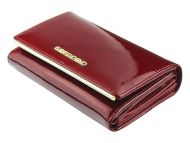 Gregorio černá lakovaná dámská kožená peněženka v dárkové krabičce