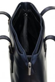 Kožená dámská kabelka přes rameno modrá