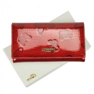 Lorenti Kožená červená dámská peněženka s motýly v dárkové krabičce