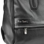 Pierre Cardin Kožená větší dámská kabelka černá