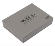 Černá pánská peněženka z broušené kůže RFID v krabičce WILD