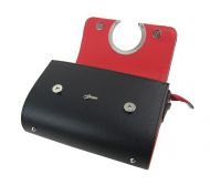 Luxusní dámská matná crossbody kabelka černo-červená KM014 GROSSO