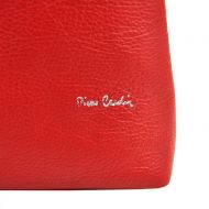 Pierre Cardin Kožená velká dámská kabelka přes rameno béžová