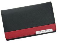 Gregorio Kožená černo-červená dámská peněženka v dárkové krabičce