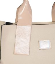 Elegantní větší béžová dámská kabelka do ruky S684 GROSSO