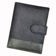Kožená modrá pánská peněženka RFID WILD