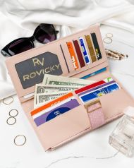 Růžová hadí dámská peněženka v dárkové krabičce MILANO DESIGN