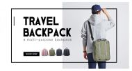 Stříbrná pánská multifunkční cestovní taška do ruky i přes rameno