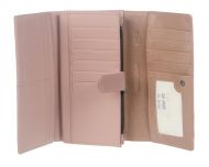 GROSSO Kožená dámská peněženka RFID růžová v dárkové krabičce