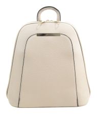 Elegantní menší dámský batůžek / kabelka světlá krémová