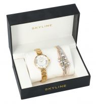SKYLINE dámská dárková sada zlaté hodinky s náramkem 2950-28