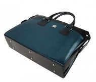 PUNCE LC-01 modrá petrolejová dámská kabelka pro notebook do 15.6 palce