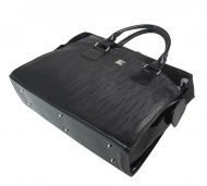 PUNCE LC-01 černá vroubkovaná dámská kabelka pro notebook do 15.6 palce