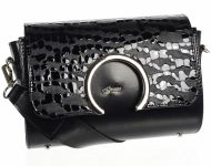 Luxusní dámská crossbody kabelka černá KM014 GROSSO