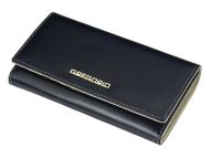 Gregorio Kožená černá matná dámská peněženka v dárkové krabičce