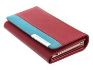 Gregorio Kožená červeno-modrá dámská peněženka v dárkové krabičce