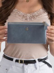 Prostorná modrá dámská peněženka v krabičce MILANO DESIGN
