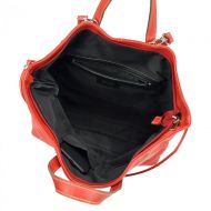 Pierre Cardin Kožená velká dámská kabelka do ruky / batoh červená