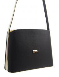 Černo-zlatá luxusní pevná dámská kabelka na rameno M199 GROSSO