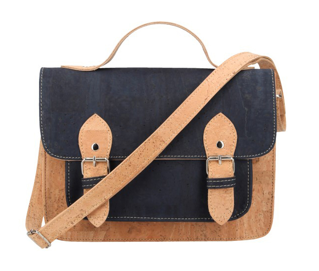 Korková modrá aktovková crossbody kabelka Korková modrá aktovková crossbody kabelka