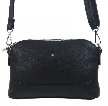 Černá crossbody dámská kabelka se třemi oddíly 5414-BB Černá crossbody dámská kabelka se třemi oddíly 5414-BB