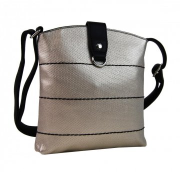 Malá dámská crossbody kabelka H17377 zlatá s černým páskem Malá dámská crossbody kabelka H17377 zlatá s černým páskem