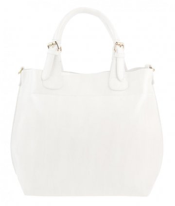 Velká smetanově bílá dámská shopper kabelka 3435-MM Velká smetanově bílá dámská shopper kabelka 3435-MM