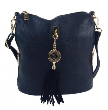 Malá crossbody dámská kabelka s bočními kapsami 4905-BB tmavě modrá Malá crossbody dámská kabelka s bočními kapsami 4905-BB tmavě modrá