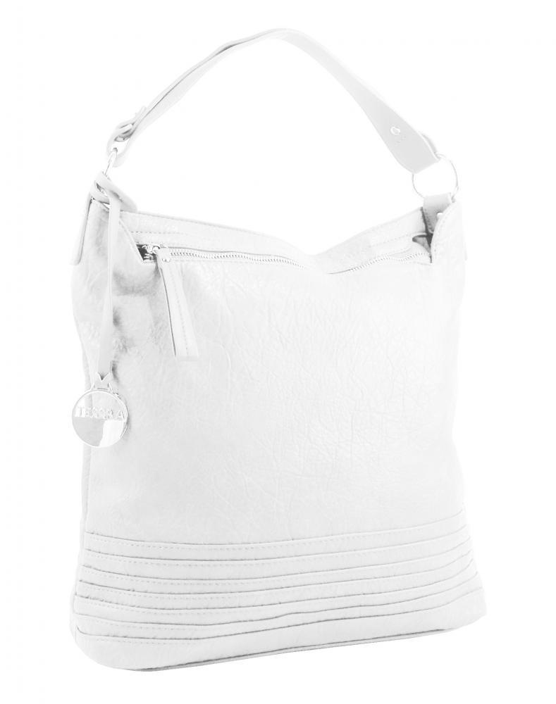 Bílá dámská kabelka / velká crossbody 3883-MM Bílá dámská kabelka / velká crossbody 3883-MM