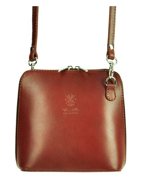 Kožená malá dámská crossbody kabelka hnědá Kožená malá dámská crossbody kabelka hnědá