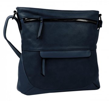 Tmavě modrá crossbody dámská kabelka střední velikosti T5069 Tmavě modrá crossbody dámská kabelka střední velikosti T5069