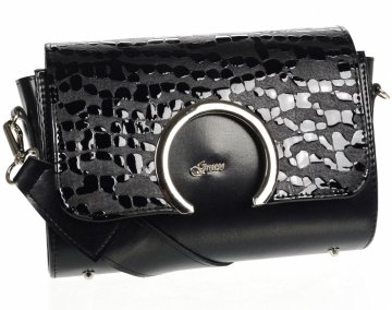 Luxusní dámská crossbody kabelka černá KM014 GROSSO Luxusní dámská crossbody kabelka černá KM014 GROSSO