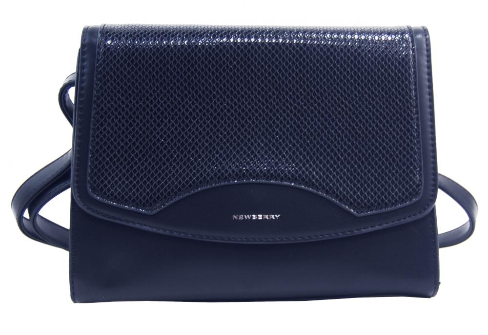Tmavě modrá crossbody dámská kabelka v hadím designu NEW BERRY Tmavě modrá crossbody dámská kabelka v hadím designu NEW BERRY