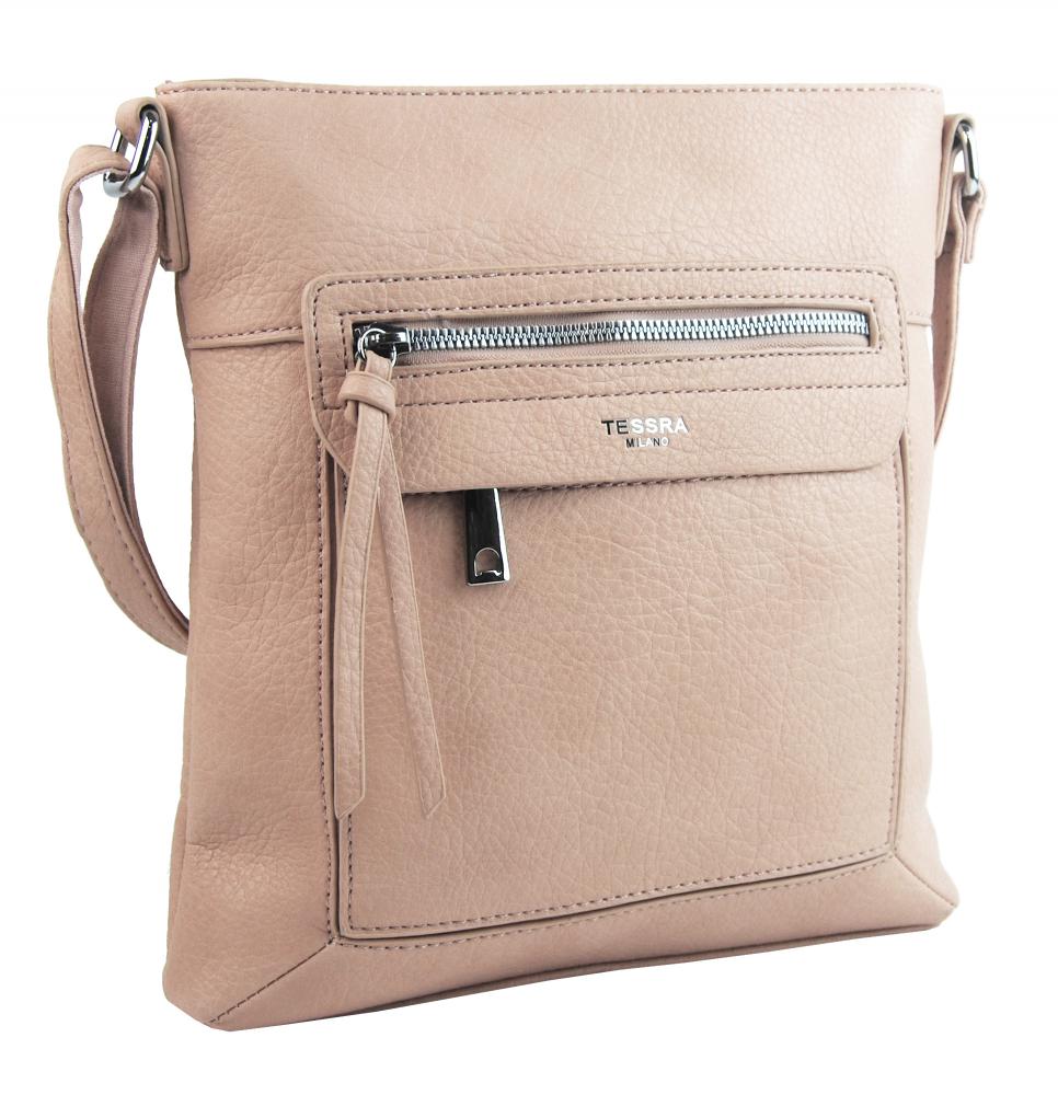 Crossbody dámská kabelka pastelová růžová 5593-TS Crossbody dámská kabelka pastelová růžová 5593-TS
