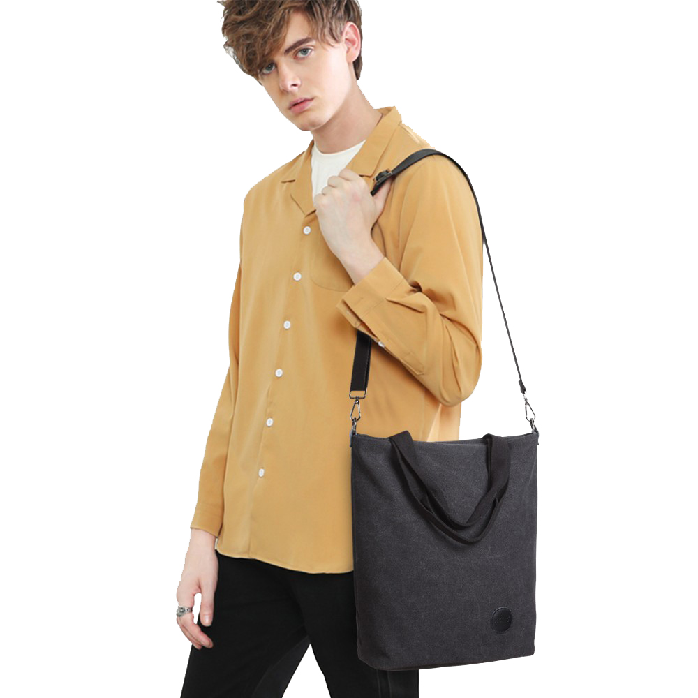 KONO Unisex crossbody messenger taška E1965 černá KONO Unisex crossbody messenger taška E1965 černá
