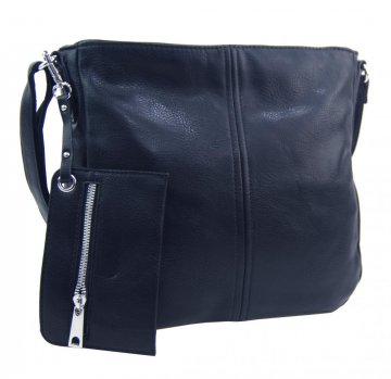 Tmavě modrá dámská středně velká crossbody kabelka 1911-BB Tmavě modrá dámská středně velká crossbody kabelka 1911-BB