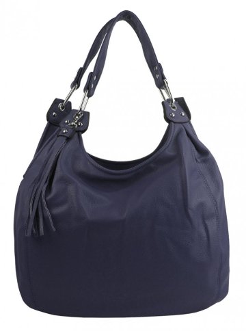 Praktická velká dámská kabelka přes rameno tmavě modrá