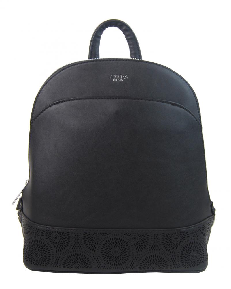 Černý elegantní dámský batoh / kabelka 5234-TS Černý elegantní dámský batoh / kabelka 5234-TS