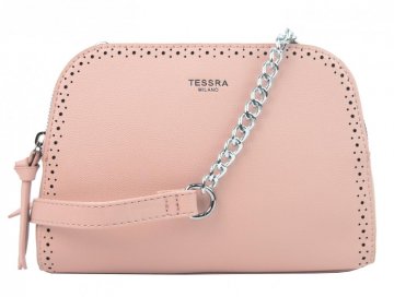 Růžová crossbody dámská kabelka se dvěma oddíly TESSRA Růžová crossbody dámská kabelka se dvěma oddíly TESSRA