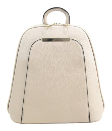 Elegantní menší dámský batůžek / kabelka světlá krémová