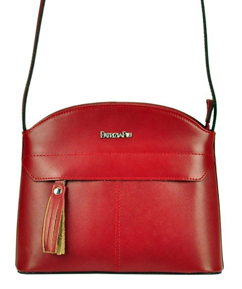 Kožená crossbody dámská kabelka Patrizia Piu červená Kožená crossbody dámská kabelka Patrizia Piu červená