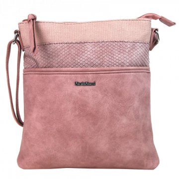 Menší crossbody dámská kabelka 3458-MM růžová Menší crossbody dámská kabelka 3458-MM růžová