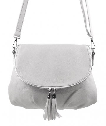 Světle šedá crossbody dámská kabelka s magnetem 5458-BB Světle šedá crossbody dámská kabelka s magnetem 5458-BB