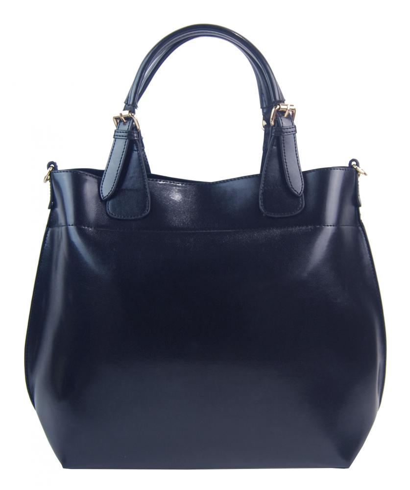 Velká tmavě modrá dámská shopper kabelka 3435-MM Velká tmavě modrá dámská shopper kabelka 3435-MM