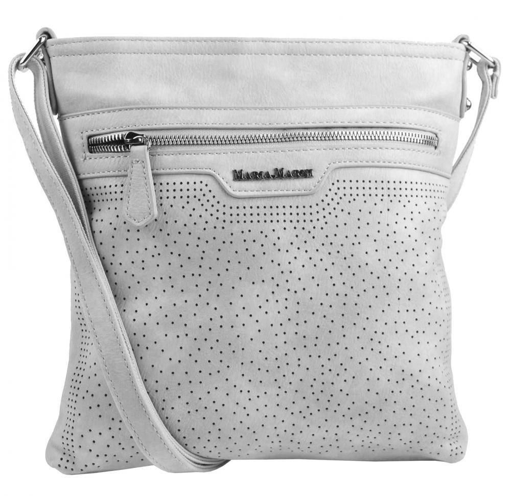 Světle šedá elegantní dámská crossbody kabelka 4151-MM Světle šedá elegantní dámská crossbody kabelka 4151-MM