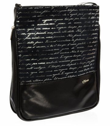 Černá crossbody kabelka s potiskem M151 GROSSO Černá crossbody kabelka s potiskem M151 GROSSO